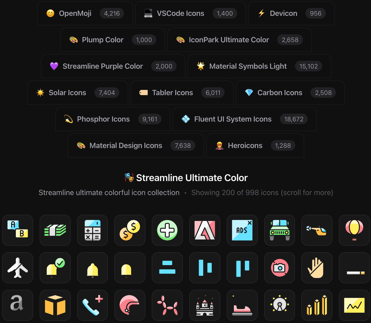 100,000+ Icons & Custom Upload